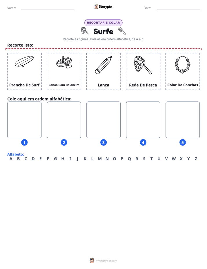 Recortar & Colar Alfabeto