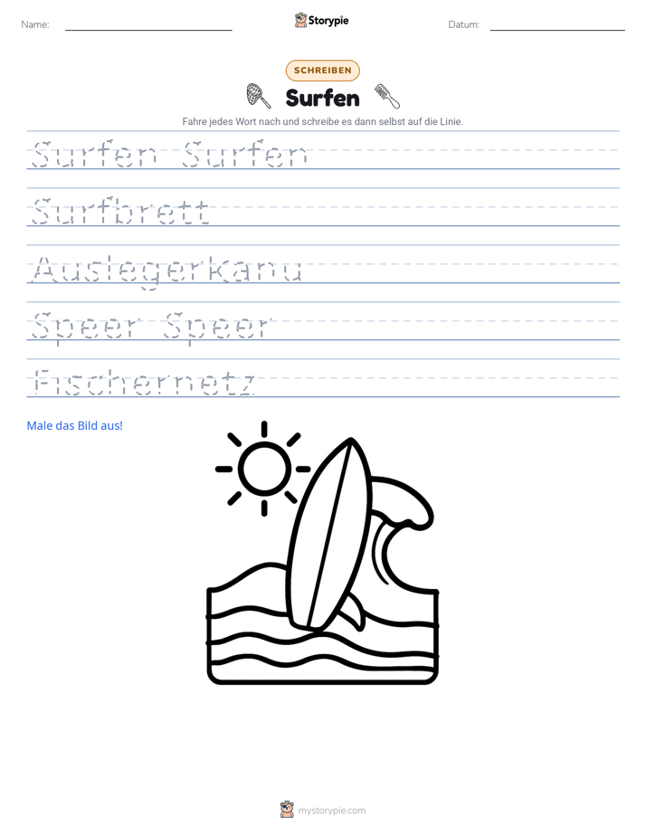 Schreibübung