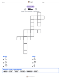 Tides printable worksheet preview
