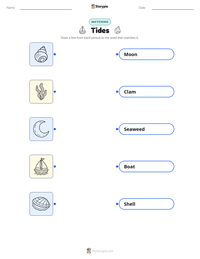 Tides printable worksheet for kids
