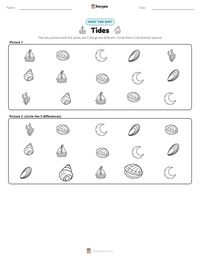 Tides printable worksheet preview