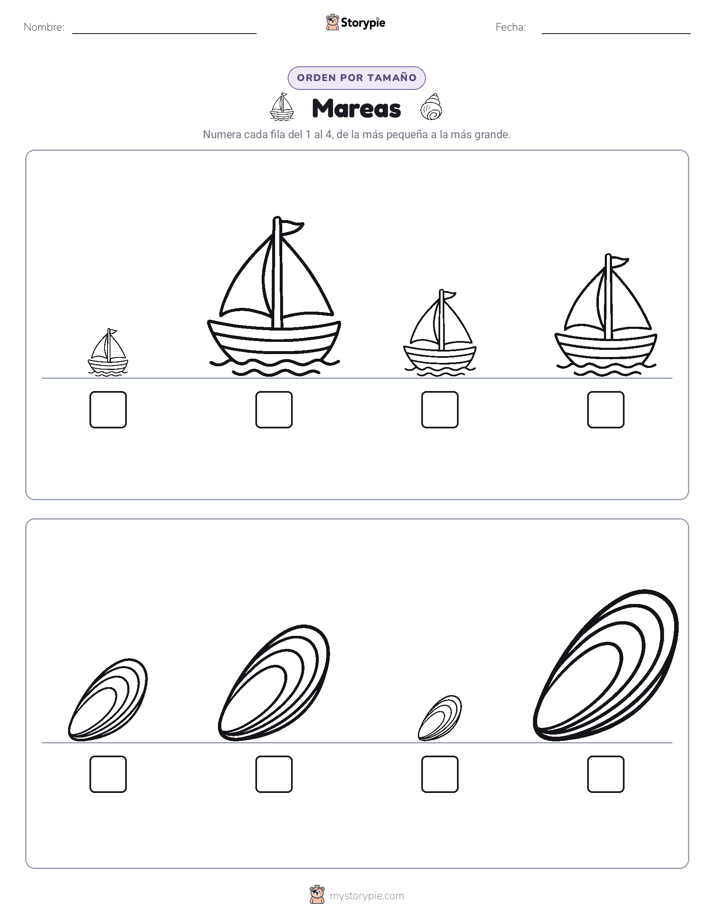 Orden de Tamaños