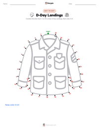 D-Day Landings printable worksheet preview