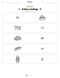 D-Day Landings printable worksheet preview