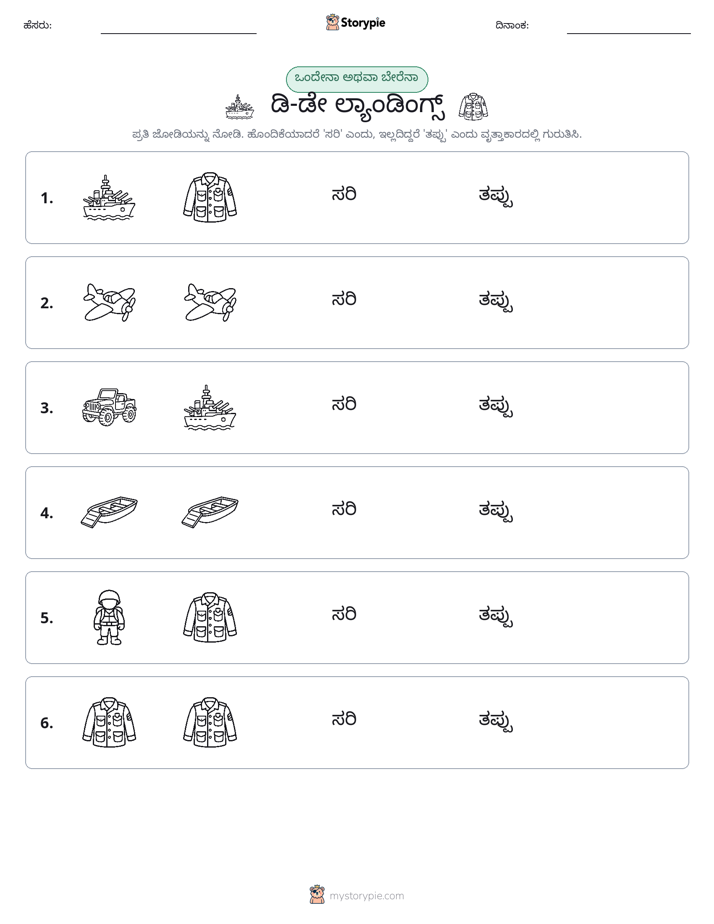 ಒಂದೇ ಅಥವಾ ವಿಭಿನ್ನ