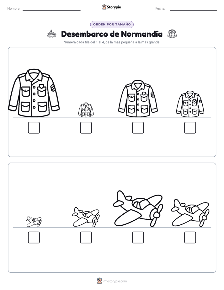 Orden de Tamaños