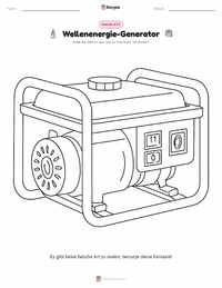 Elektrischer Generator Malvorlage für Kinder