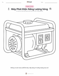 Trang tô màu Máy phát điện cho trẻ em