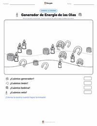Vista previa de la hoja de trabajo imprimible de Generador Eléctrico