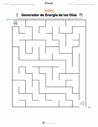 Vista previa de la hoja de trabajo imprimible de Generador Eléctrico