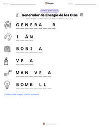 Vista previa de la hoja de trabajo imprimible de Generador Eléctrico