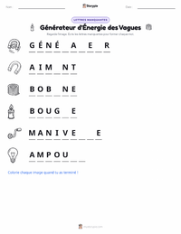Aperçu de la feuille de travail imprimable Générateur Électrique