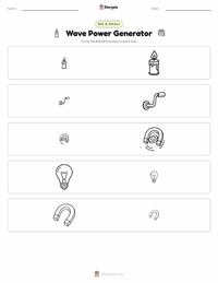 Wave Power Generator printable worksheet preview
