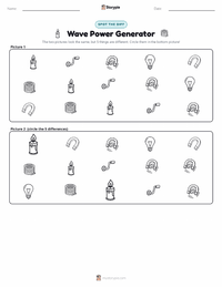 Wave Power Generator printable worksheet preview