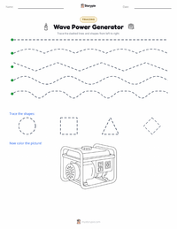 Wave Power Generator printable worksheet preview