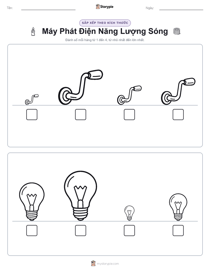 Thứ Tự Kích Thước