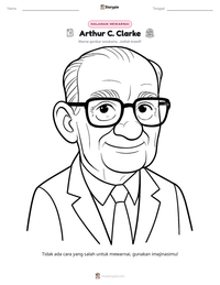 Prabaca lembar kerja cetak Arthur C. Clarke