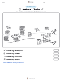 Arthur C. Clarke printable worksheet preview