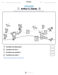 Aperçu de la feuille de travail imprimable Arthur C. Clarke