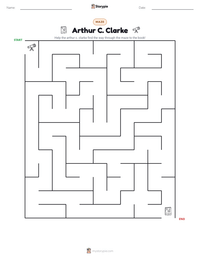 Arthur C. Clarke printable worksheet preview