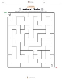 Aperçu de la feuille de travail imprimable Arthur C. Clarke