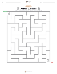 Arthur C. Clarke yazdırılabilir çalışma sayfası önizlemesi