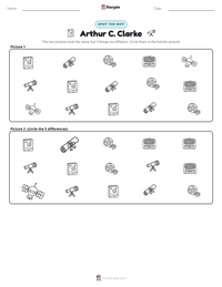 Arthur C. Clarke printable worksheet preview