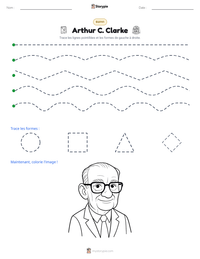 Aperçu de la feuille de travail imprimable Arthur C. Clarke