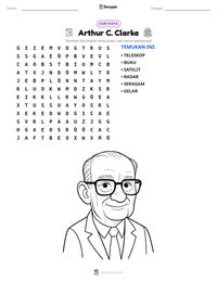 Prabaca lembar kerja cetak Arthur C. Clarke