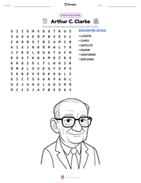 Prévia da folha de atividades imprimível Arthur C. Clarke