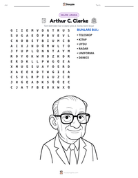 Arthur C. Clarke yazdırılabilir çalışma sayfası önizlemesi