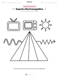 Vista previa de la hoja de trabajo imprimible de Espectro Electromagnético