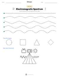 Electromagnetic Spectrum printable worksheet preview