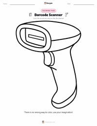 Barcode Scanner coloring page for kids