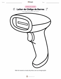 Página de colorir Leitor de Código de Barras para crianças