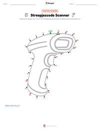 Barcodescanner afdrukbare werkblad voorbeeld