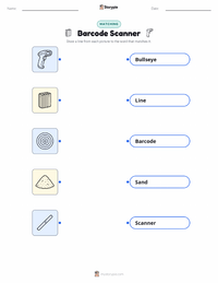Barcode Scanner printable worksheet for kids