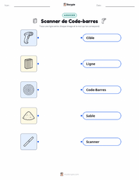 Feuille de travail imprimable Lecteur de code-barres pour les enfants