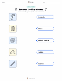 Scheda stampabile di Scanner di codici a barre per bambini