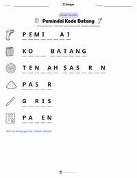 Prabaca lembar kerja cetak Pemindai Kode Batang