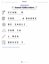 Anteprima della scheda stampabile di Scanner di codici a barre