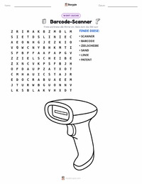 Barcode-Scanner druckbare Arbeitsblatt Vorschau