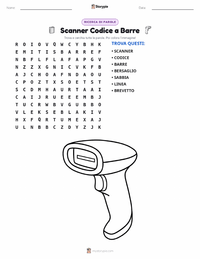 Anteprima della scheda stampabile di Scanner di codici a barre