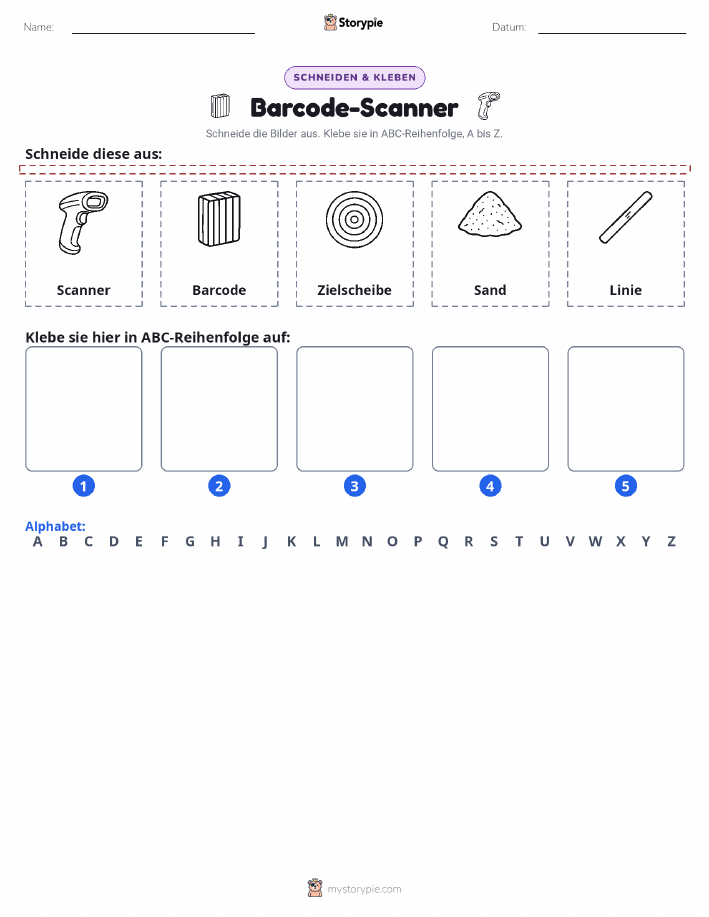 Schneiden & Einfügen Alphabet