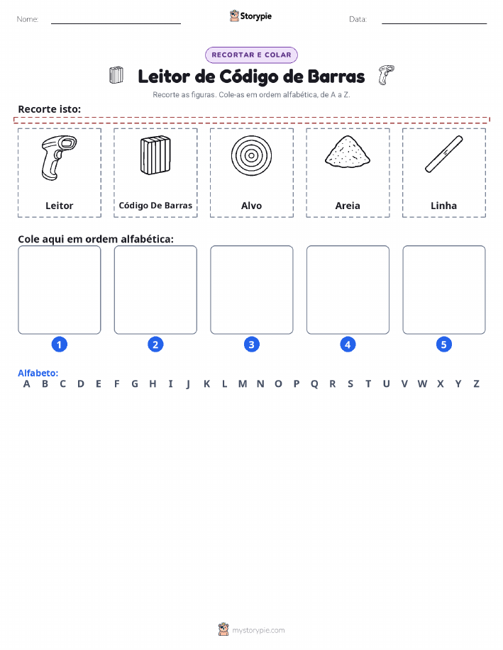 Recortar & Colar Alfabeto