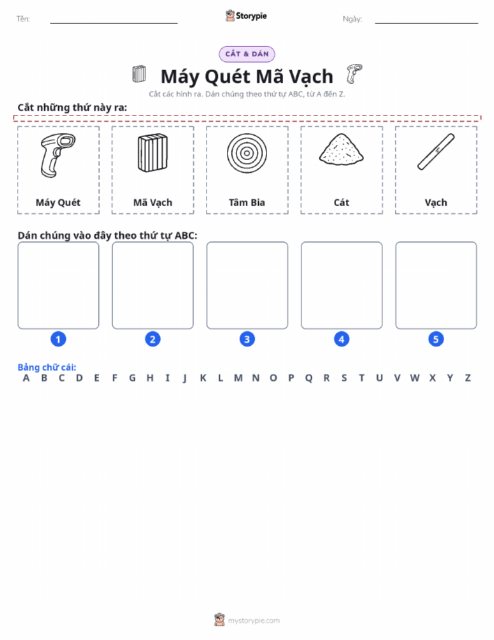 Cắt & Dán Chữ Cái