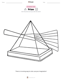 Prism coloring page for kids