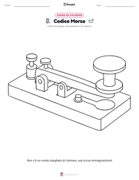 Pagina da colorare di Codice Morse per bambini