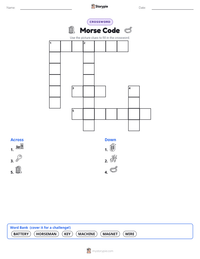 Morse Code printable worksheet preview