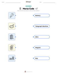 Morse Code printable worksheet for kids